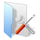 Folder Blue Tools Icon 128x128 png